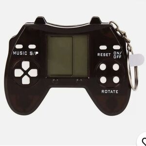 Mini Electronic Game Console Keychain LCD Handheld Retro Black